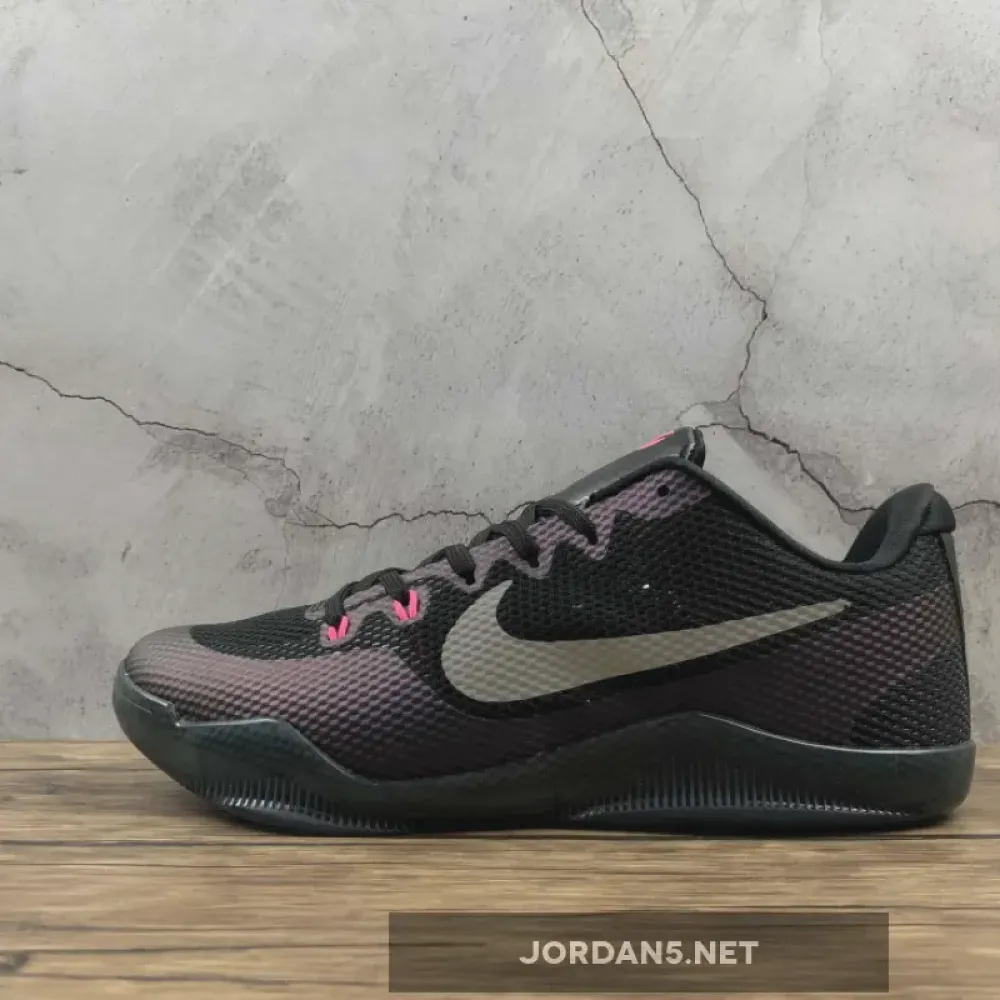 Nike Kobe 11 Low “Invisibility Cloak” Black/Hyper Pink-Metallic Silver  836184-005