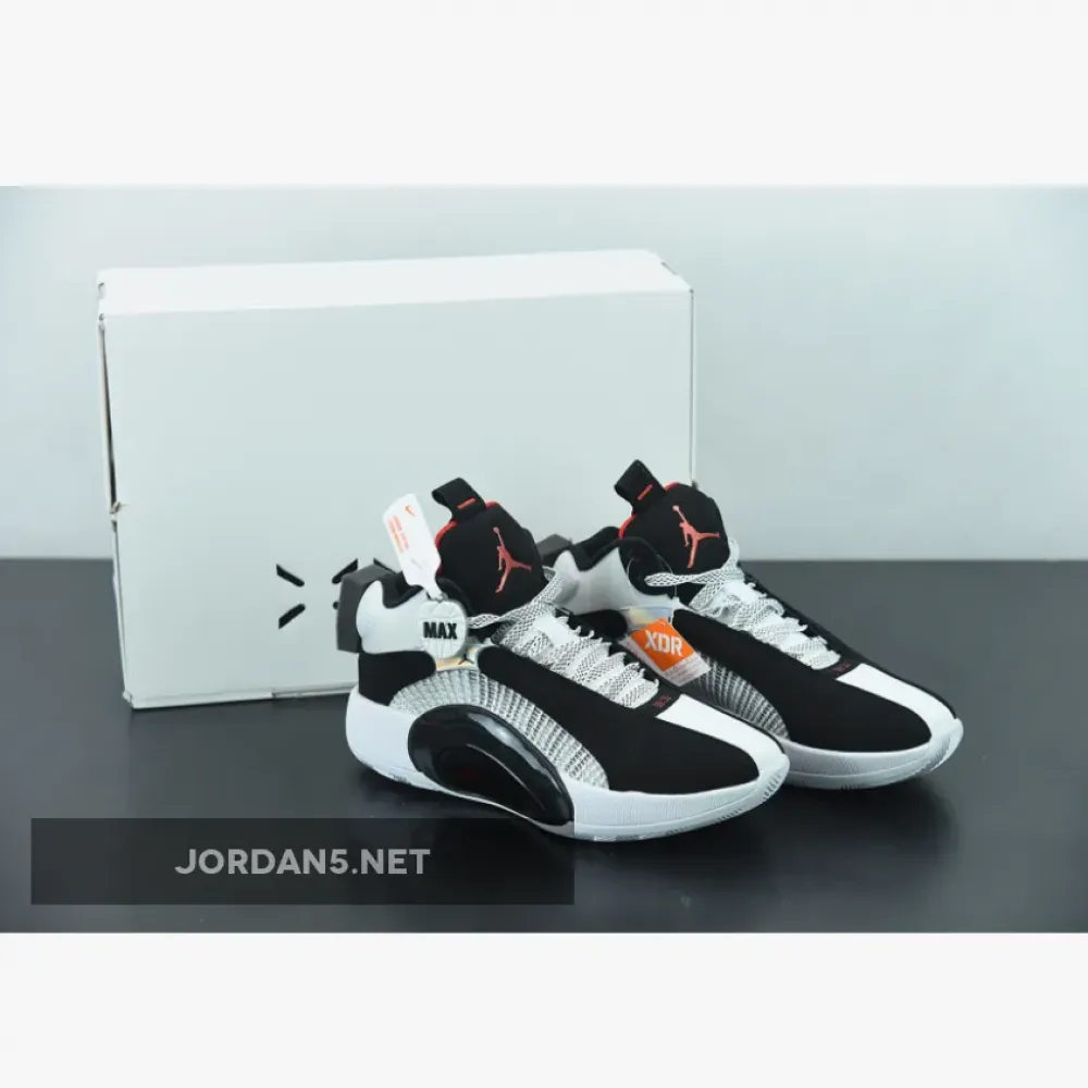 Air Jordan 35 ‘DNA’ White/Black-Fire Red  CQ4227-001