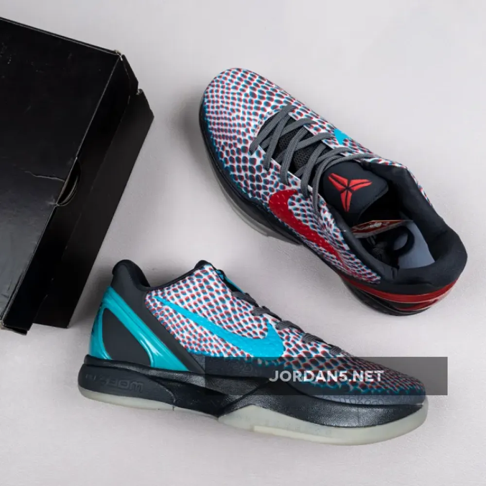 Nike Kobe 6 Protro ‘3D Hollywood’ Dark Grey/Daring Red-Chlorine Blue  DD2305-003