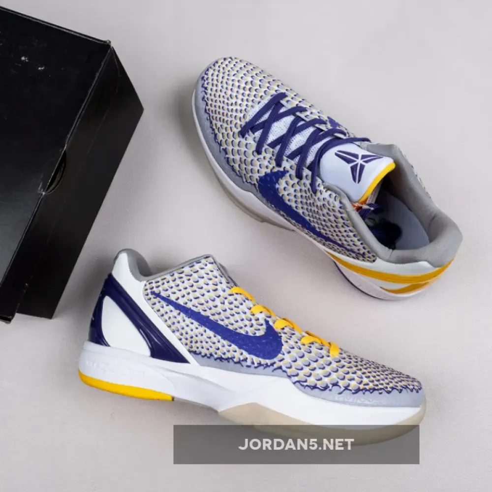 Nike Kobe 6 Protro ‘3D Lakers’ White/Del Sol/Club Purple CW2190-101 cw2190-101