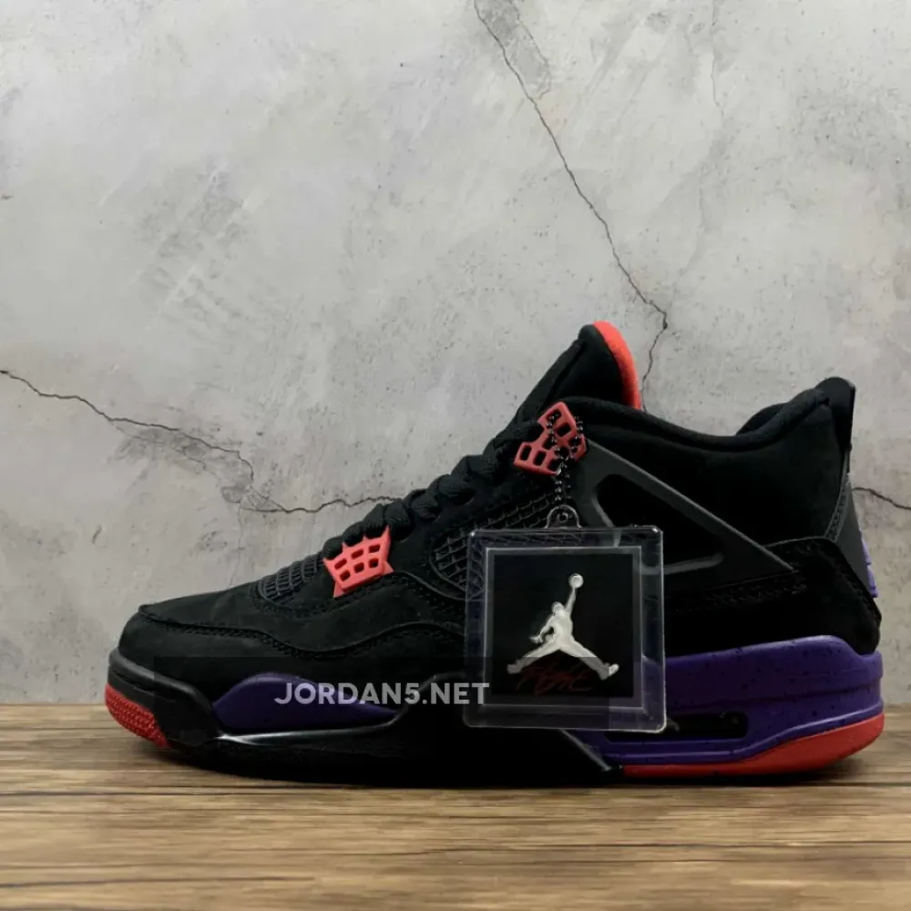 Air Jordan 4 “Raptors” Black/University Red-Court Purple  AQ3816-065