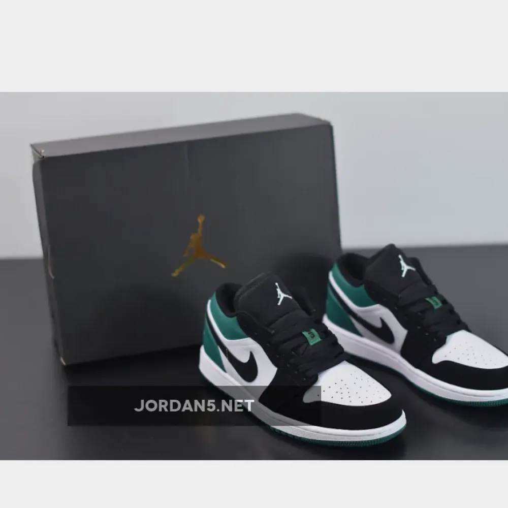 Air Jordan 1 Low White/Black-Mystic Green  553558-113