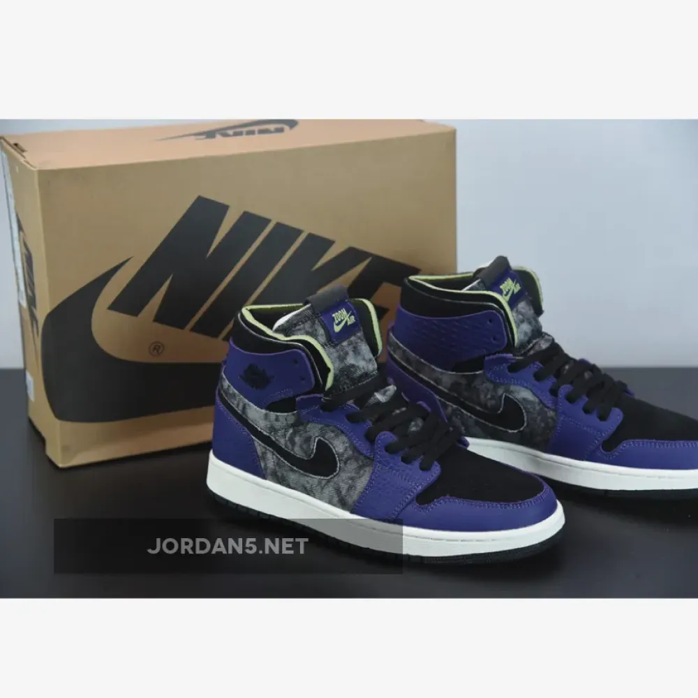 Air Jordan 1 Zoom Comfort “Bayou Boys” New Orchid/Lime Blast-Black DC2133-500