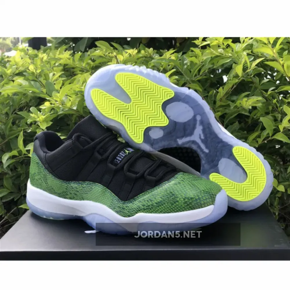 Air Jordan 11 Retro Low Black/Nightshade-White-Volt  528895-033