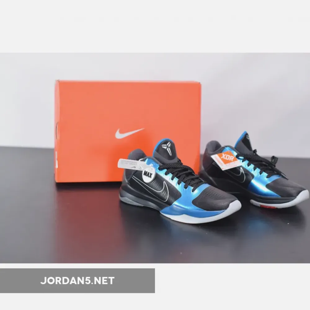 Nike Zoom Kobe 5 ‘Dark Knight’ Black/Metallic Blue  386429-001