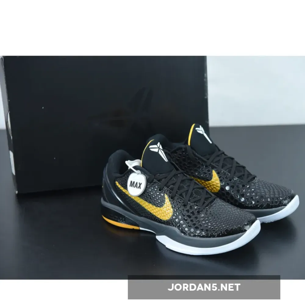 Nike Kobe 6 Protro “Del Sol” Black/Dark Grey-White-Del Sol  CW2190-001