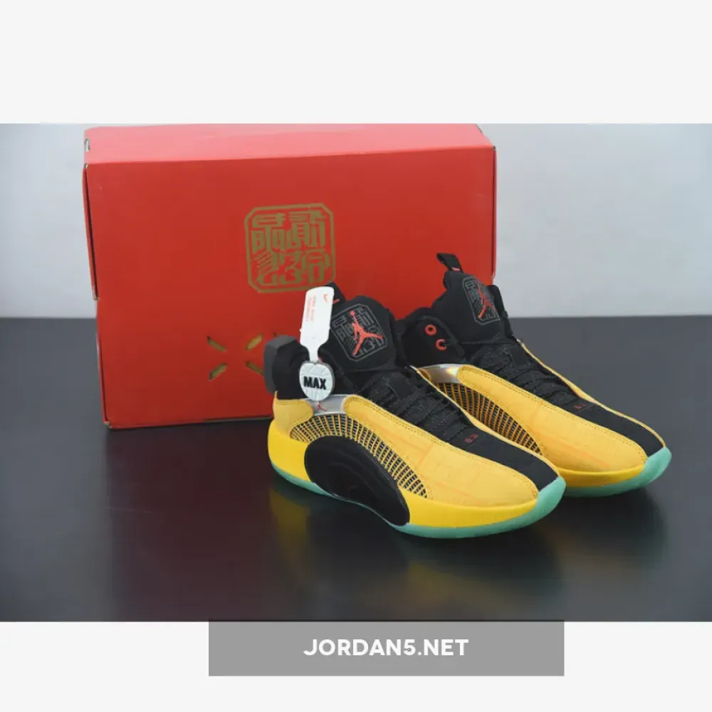 Air Jordan 35 ‘Dynasties’ Golden Yellow Black  DD3044-700