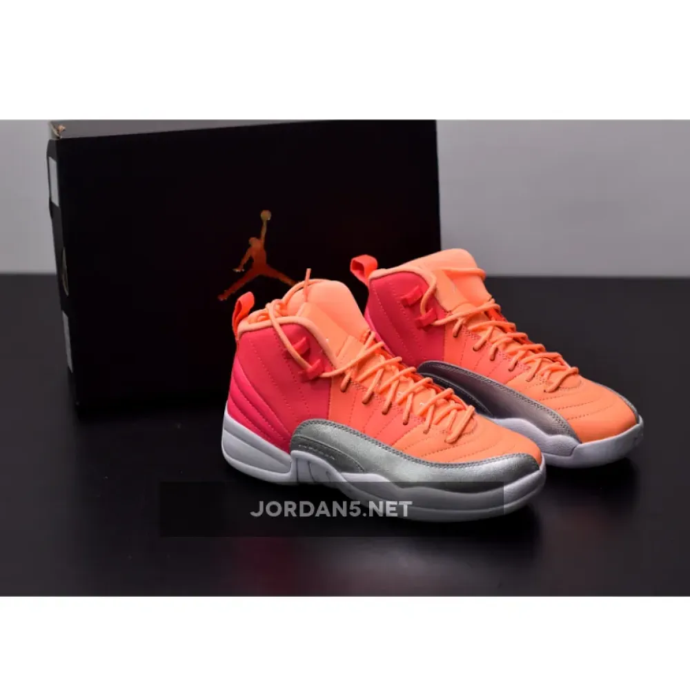 Air Jordan 12 “Sunrise” Racer Pink/Hot Punch-Bright Mango-White 510815-601