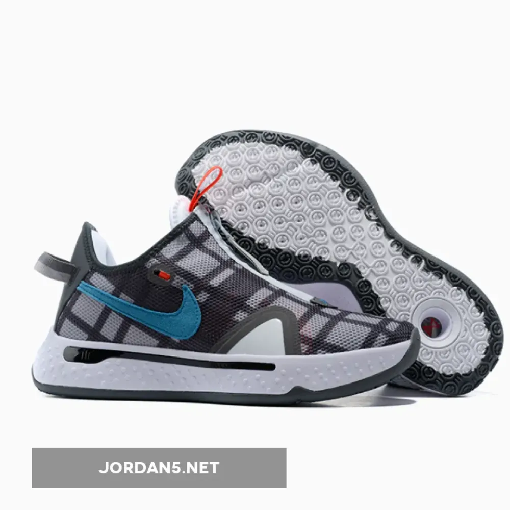 Nike PG 4 “Plaid” Football Grey/Laser Blue-Light Smoke Grey CD5079-002
