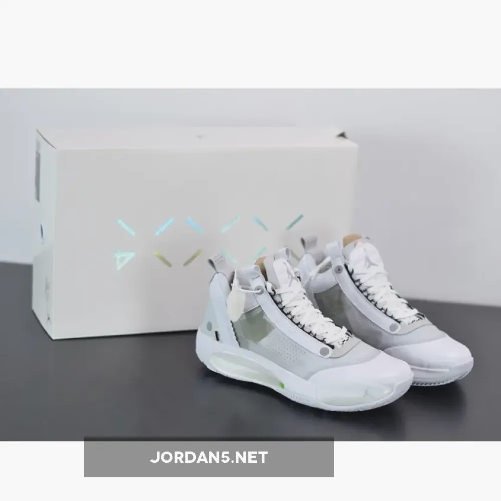 Air Jordan 34 Low “Pure Money” White/Metallic Silver-Pure Platinum CU3473-100