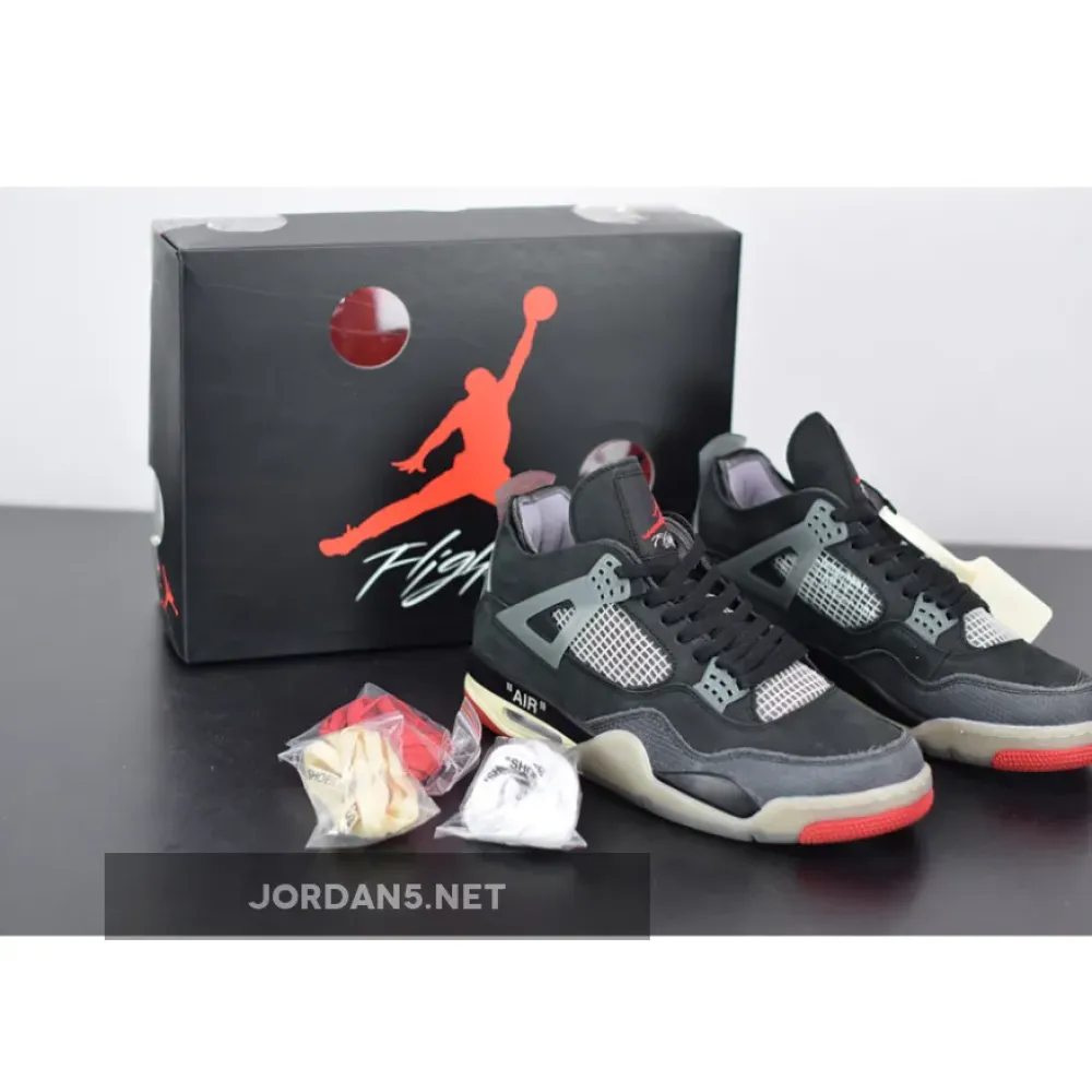 Off-White x Air Jordan 4 Bred