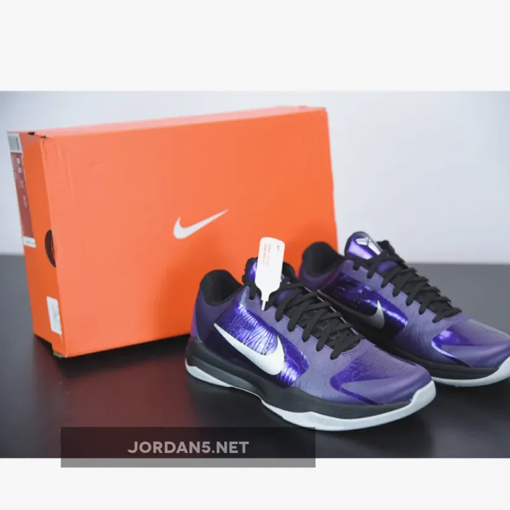 Nike Zoom Kobe 5 Ink/Metallic Silver-Black  386429-500