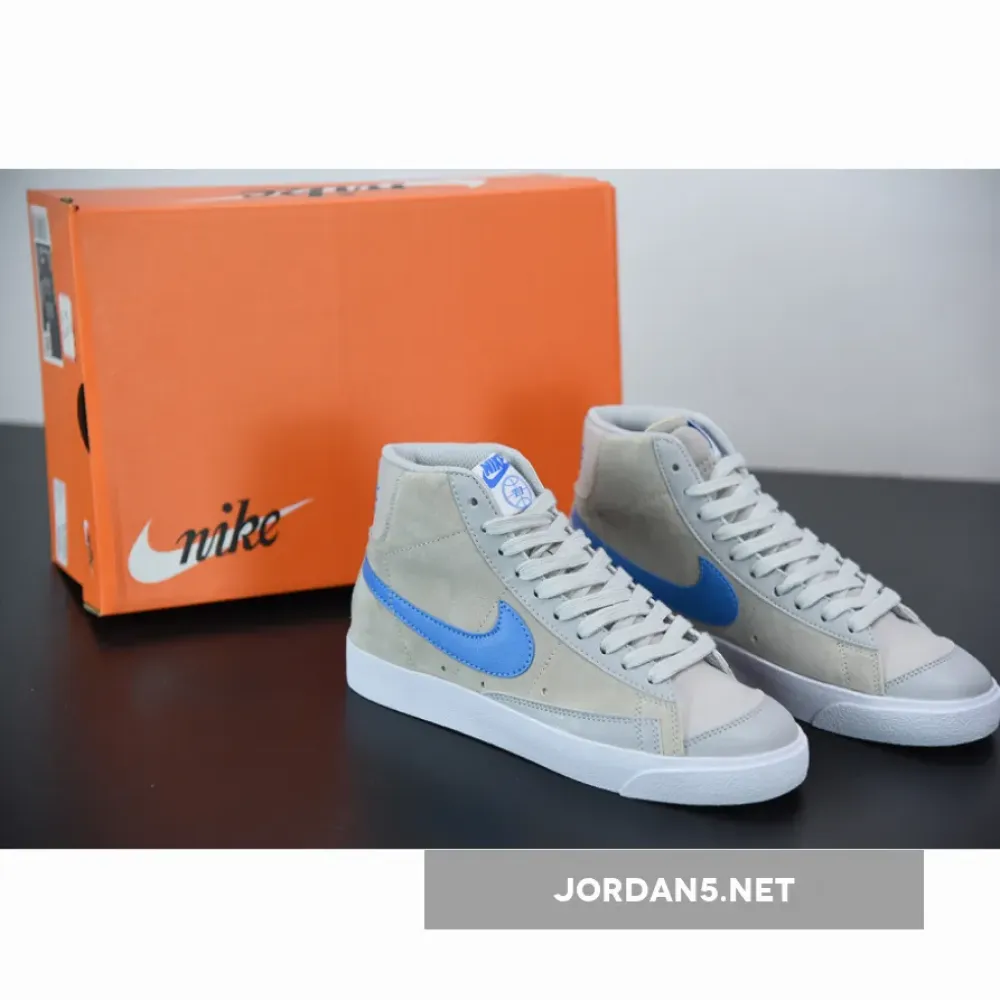 Nike Blazer Mid ’77 NRG EMB “Coney Island” Grey Fog/Blue  CV8927-001