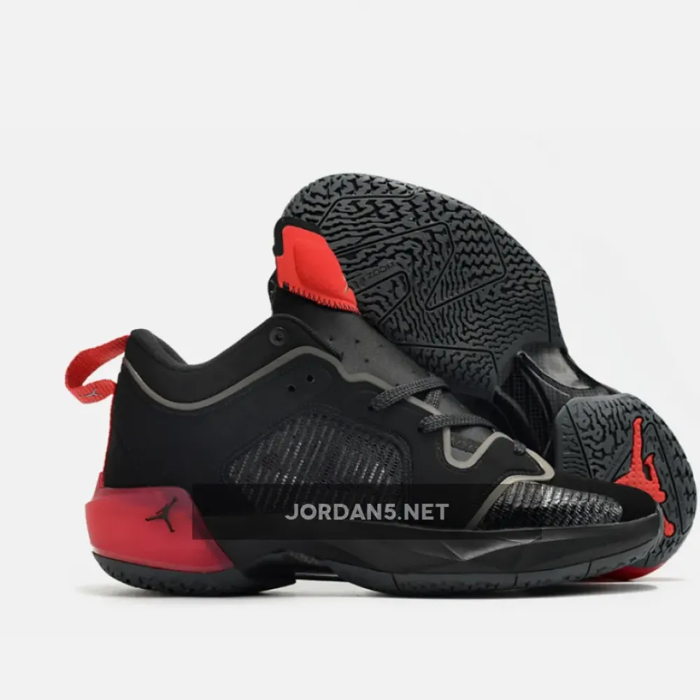 Air Jordan 37 Low “Bred” Black/Metallic Gold-Red  DQ4122-007
