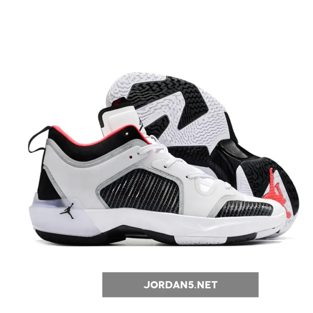 Air Jordan 37 Low White/Black-Siren Red DQ4122-100
