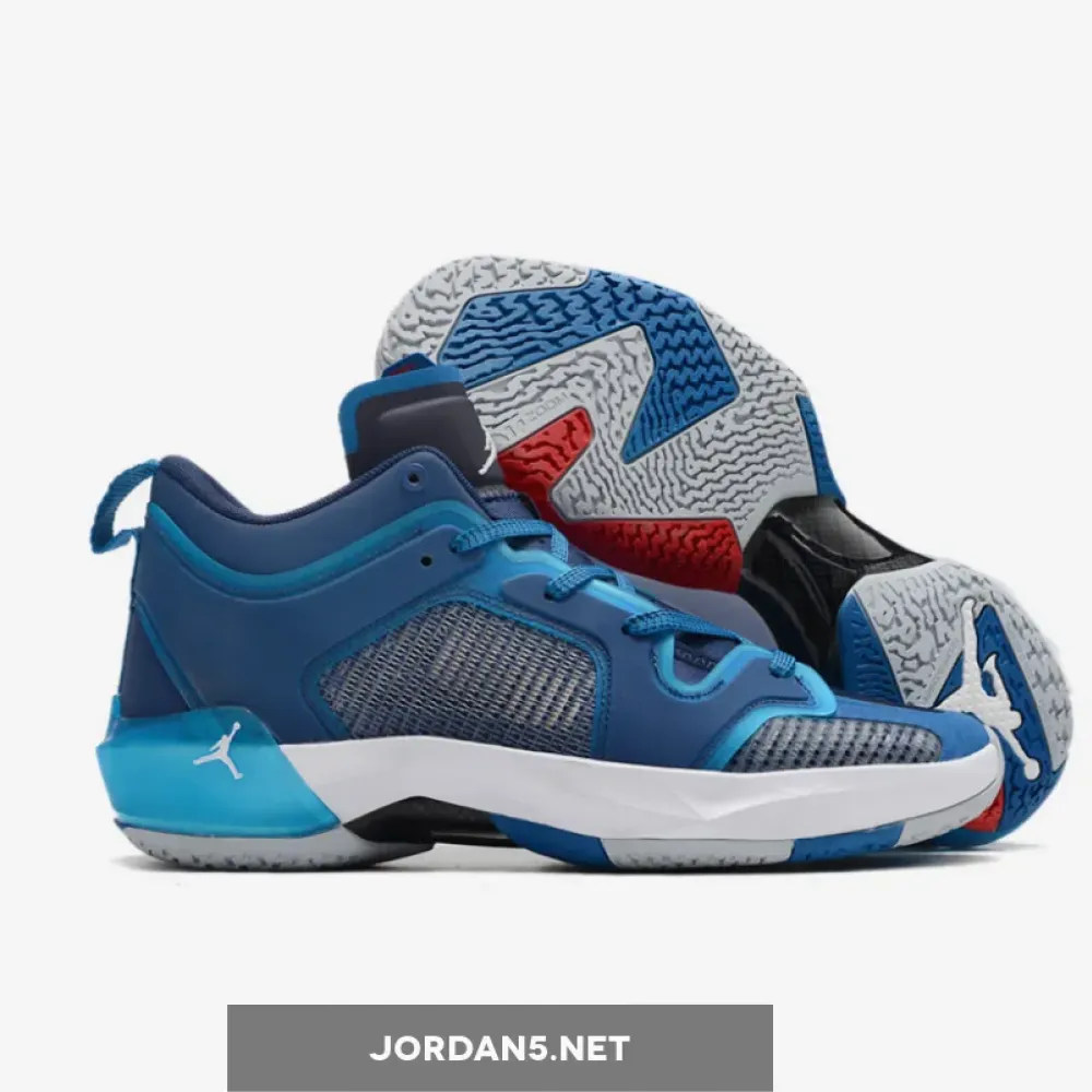 Air Jordan 37 Low ‘Fraternity’ Military Blue/White-Navy  DV9908-401