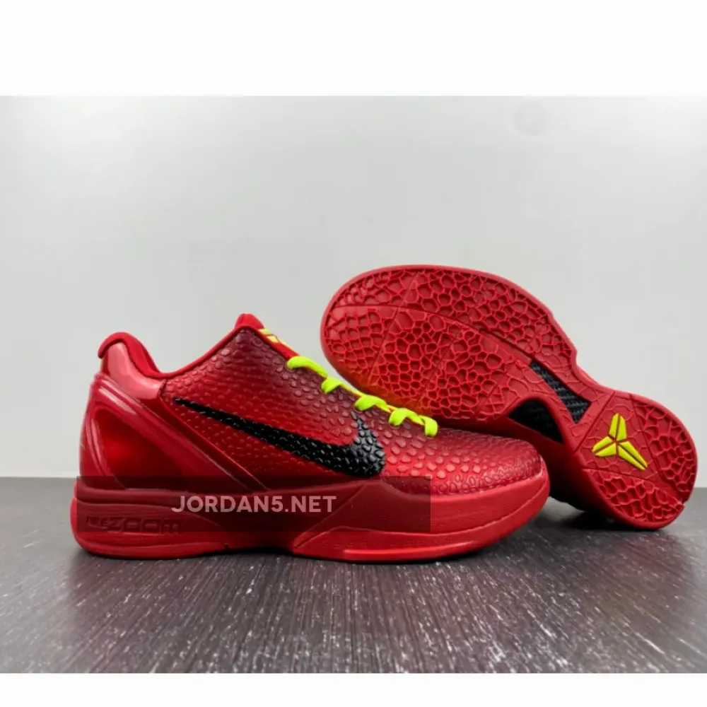 Nike Kobe 6 Protro Reverse Grinch Bright Crimson/Black  FV4921-600