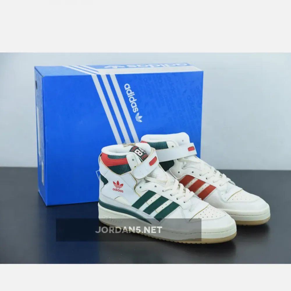 adidas Forum 84 High White Green Red  GX9055