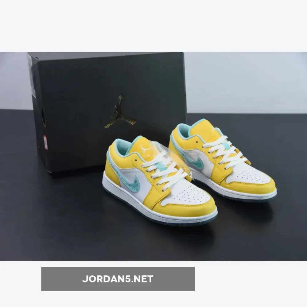 Air Jordan 1 Low Citron Pulse/Glacier Ice  DX4375-800