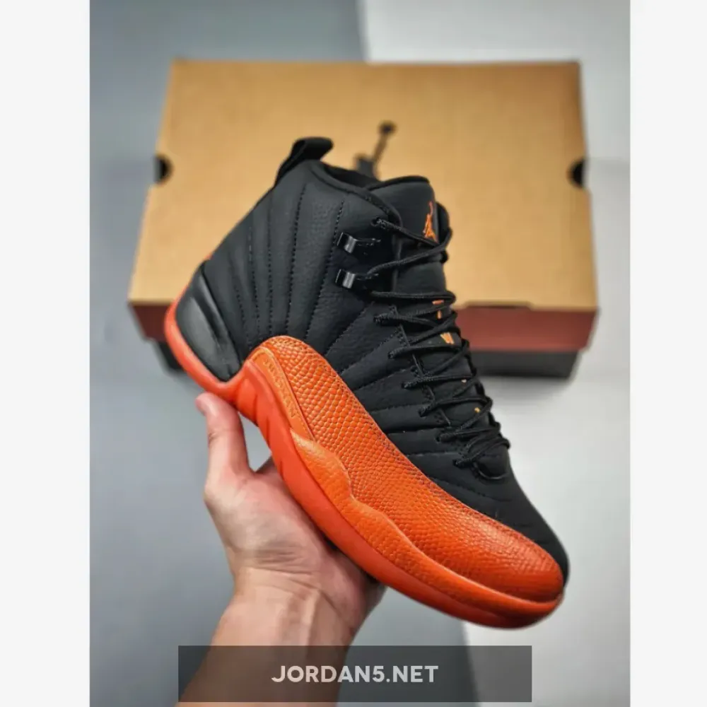 Air Jordan 12 Black/Brilliant Orange-White  FD9101-081