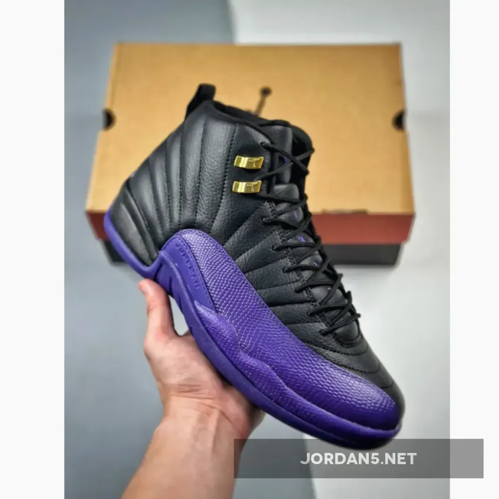 Air Jordan 12 Black/Field Purple-Metallic Gold-Taxi  CT8013-057