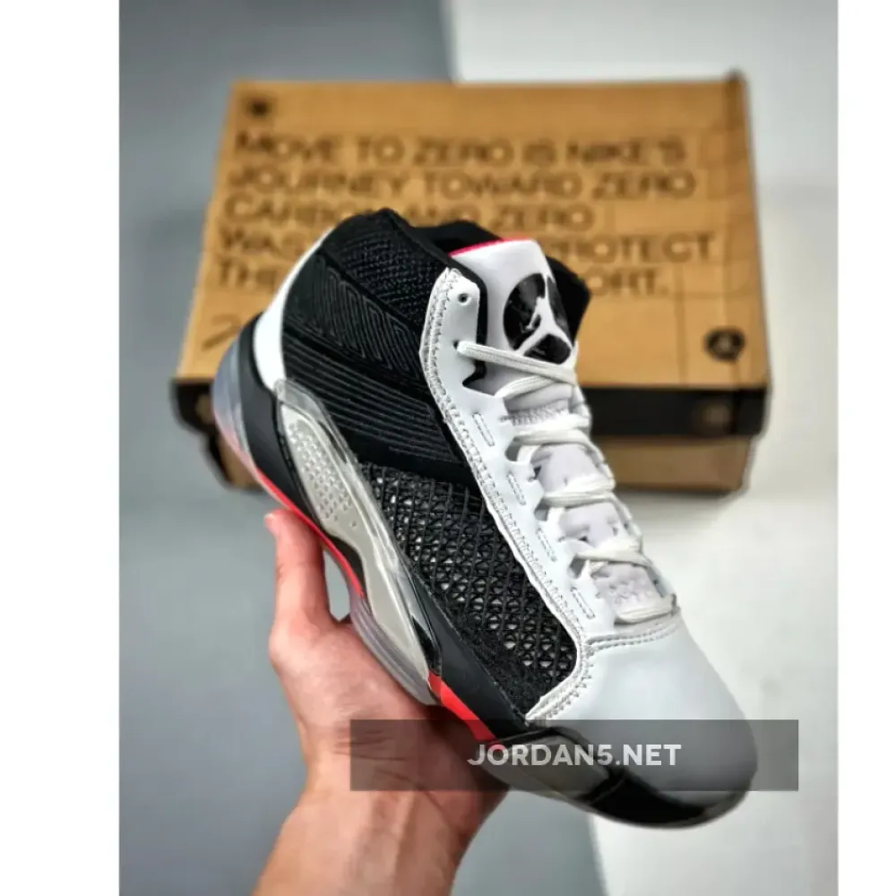 Air Jordan 38 “Fundamentals” White/Siren Red/Black  DZ3356-106