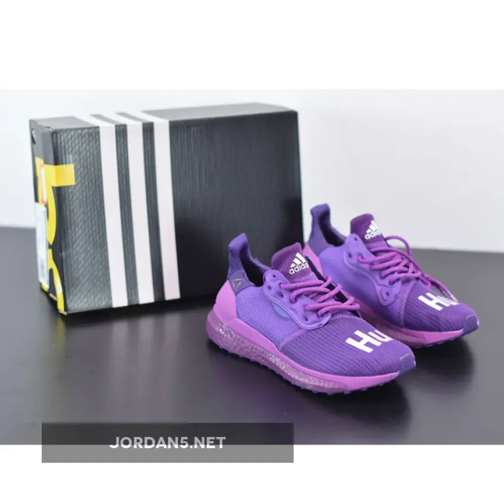 Pharrell Williams x adidas Solar Hu Glide “Now Is Her Time” Purple EG7770