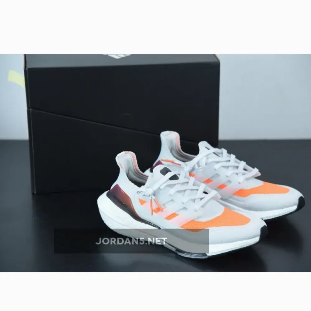 adidas Ultra Boost 2021 Grey Screaming Orange  FY0375