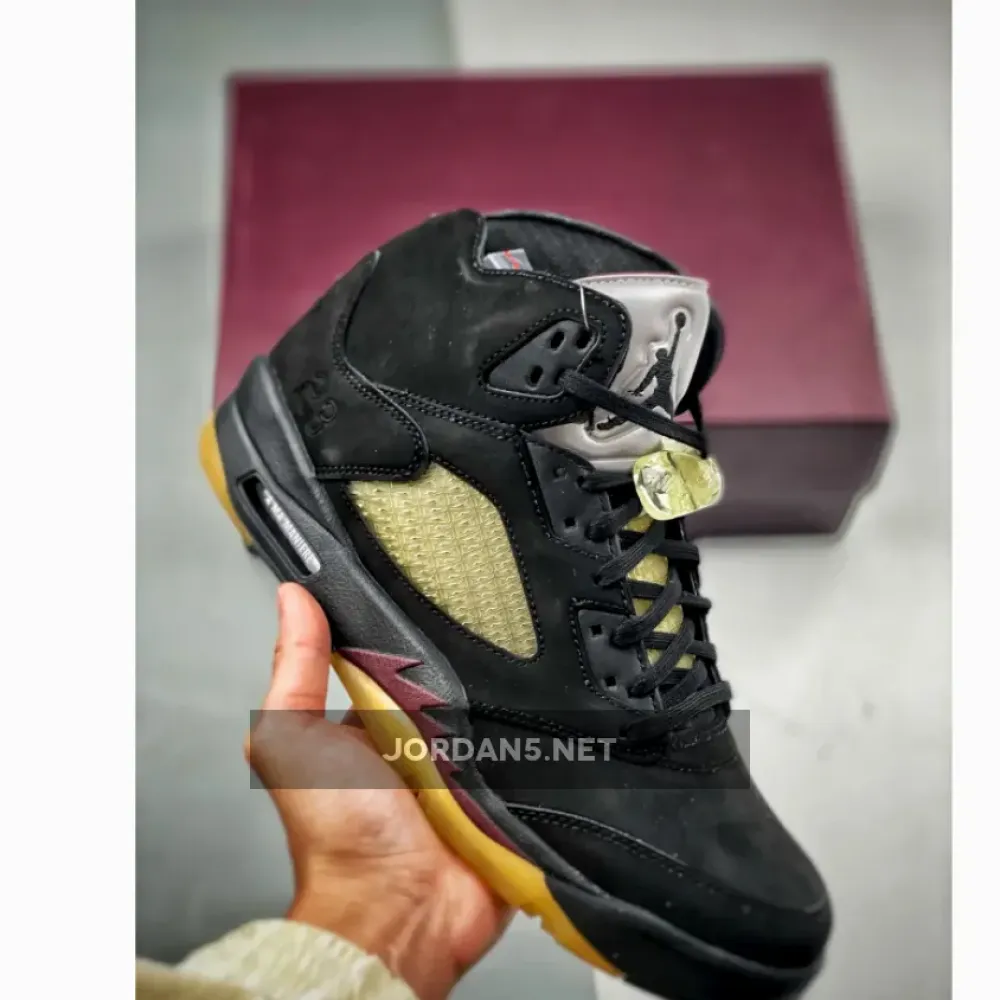 A Ma Maniére x Air Jordan 5 Black/Burgundy Crush  FD1330-001