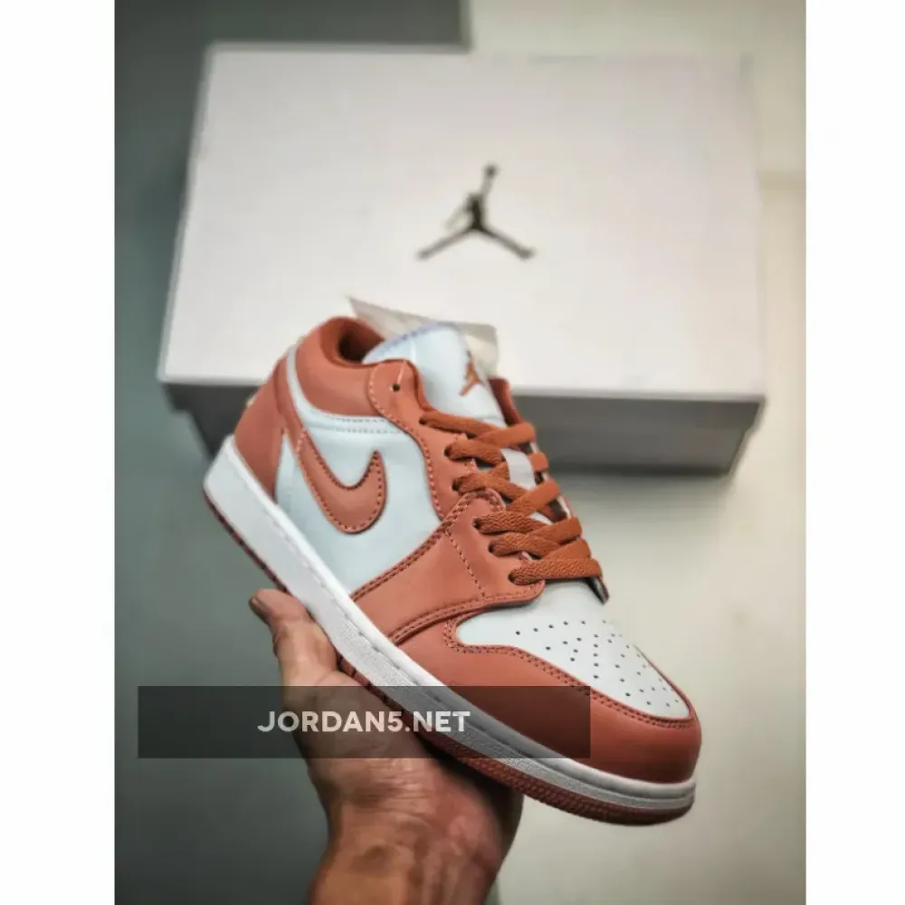 Air Jordan 1 Low Pure Platinum/Sky J Orange-White  DC0774-080