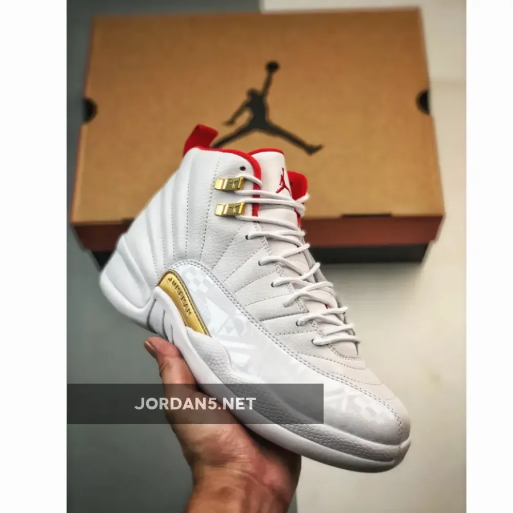 Air Jordan 12 “FIBA” White/Red-Metallic Gold 130690-107