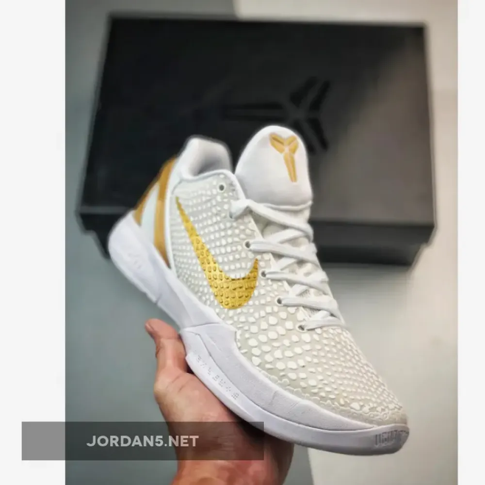 Nike Kobe 6 Protro “BHM” White/Metallic Gold