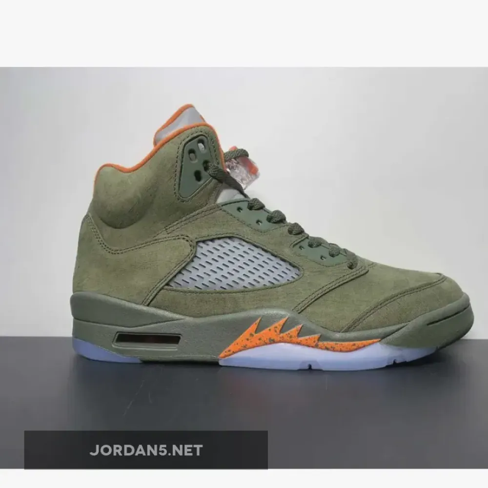 Air Jordan 5 Army Olive/Solar Orange DD0587-308