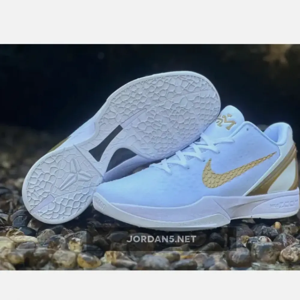 Nike Kobe 6 Protro “BHM” White/Metallic Gold