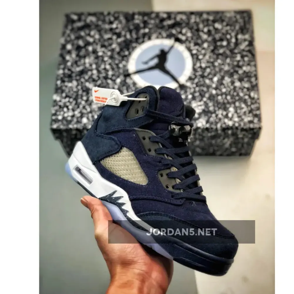 Air Jordan 5 Midnight Navy/Black-Football Grey  FD6812-400