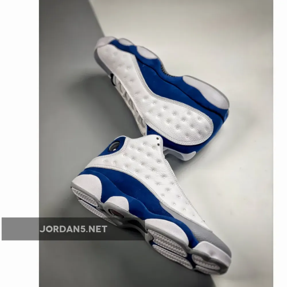 Air Jordan 13 White/Fire Red-French Blue-Light Steel Grey  414571-164