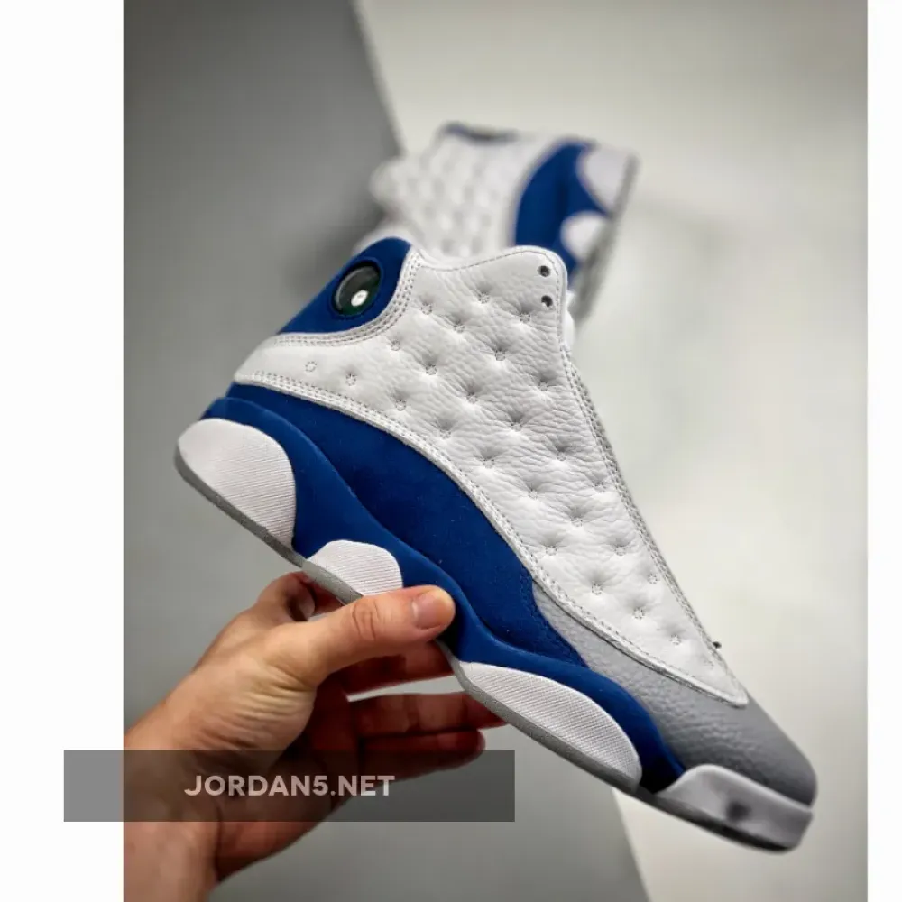 Air Jordan 13 White/Fire Red-French Blue-Light Steel Grey  414571-164