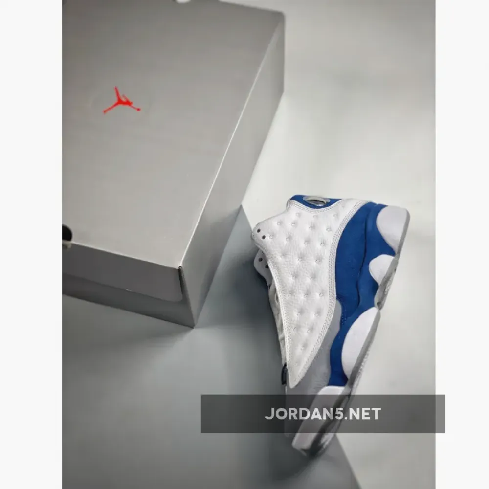 Air Jordan 13 White/Fire Red-French Blue-Light Steel Grey  414571-164