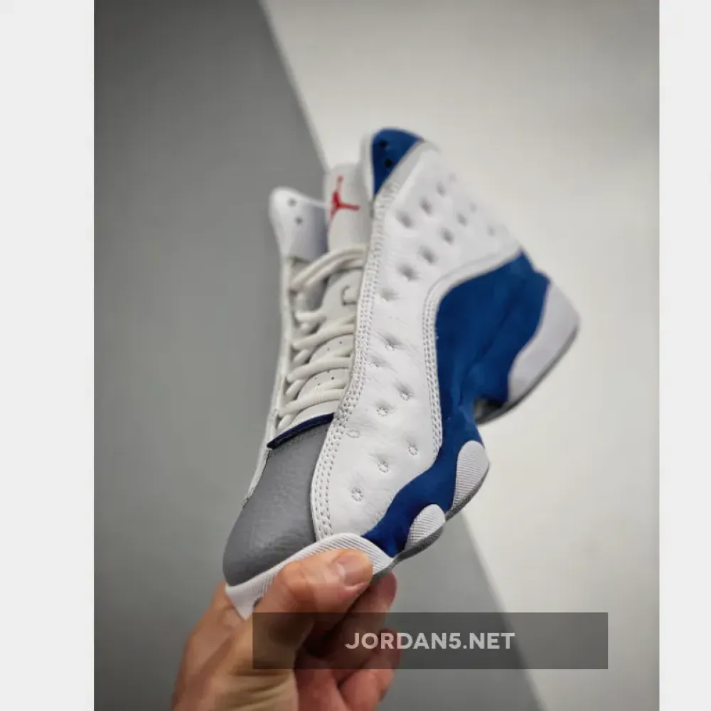 Air Jordan 13 White/Fire Red-French Blue-Light Steel Grey  414571-164