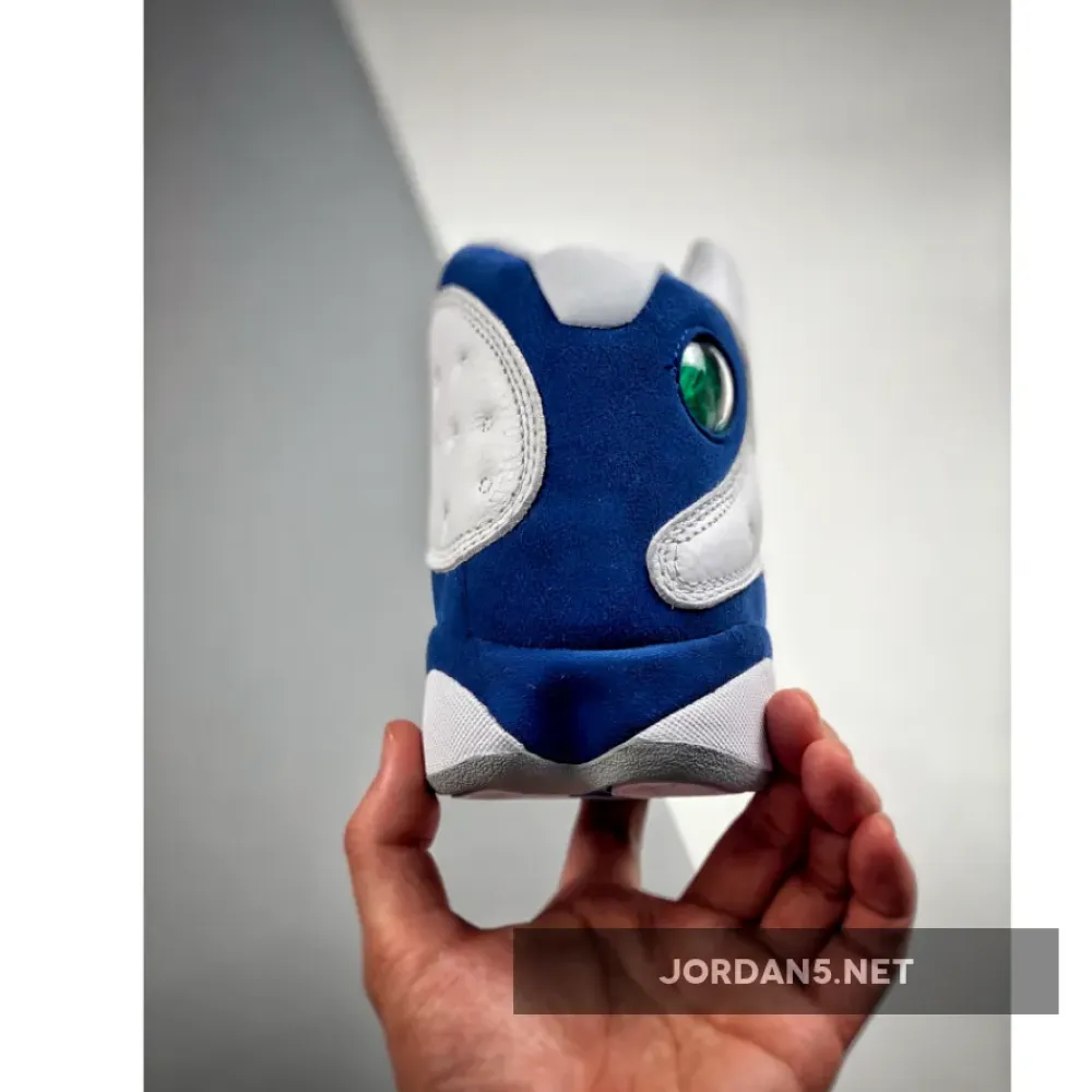 Air Jordan 13 White/Fire Red-French Blue-Light Steel Grey  414571-164