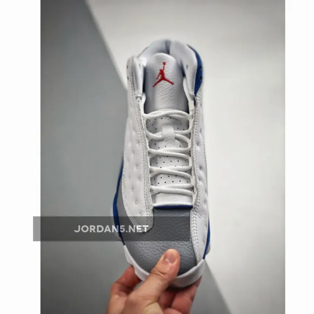 Air Jordan 13 White/Fire Red-French Blue-Light Steel Grey  414571-164