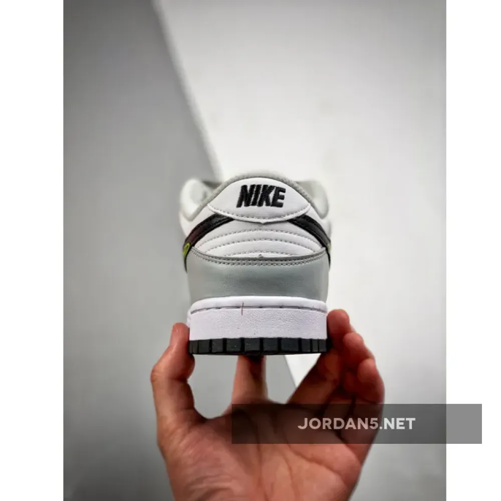 Nike Dunk Low 3D Swoosh White Grey  DV6482-100