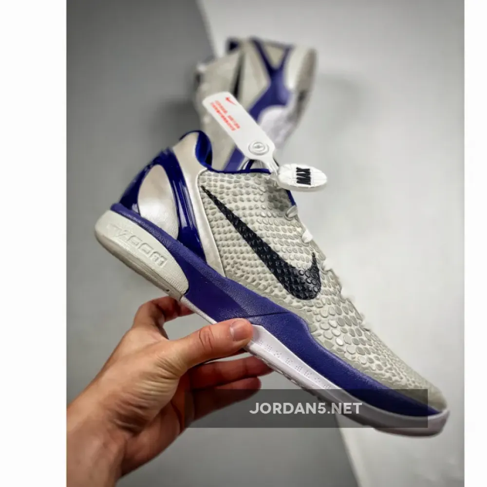 Nike Kobe 6 White/Black/Neutral Grey/Concord 429659-100