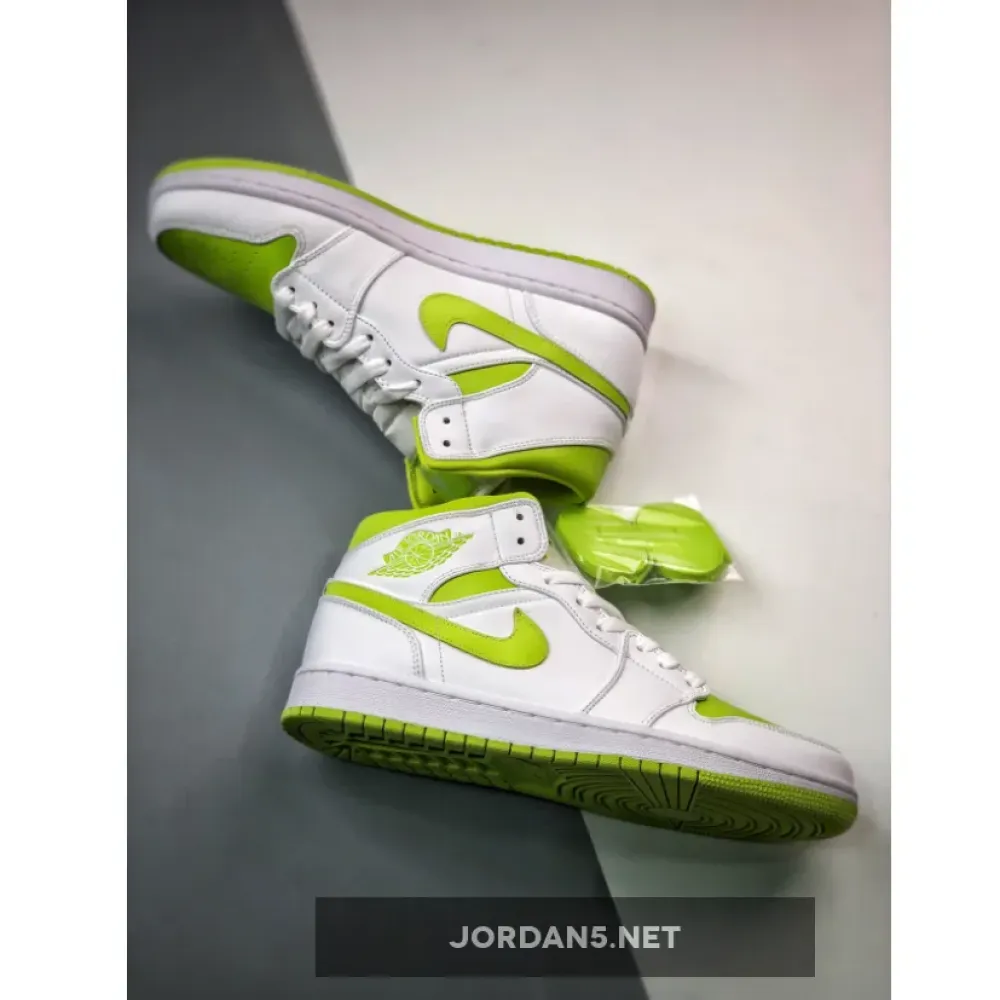 Air Jordan 1 Mid White/Lime  BQ6472-131