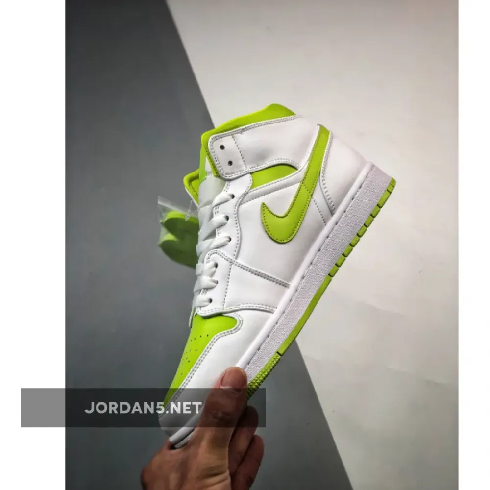 Air Jordan 1 Mid White/Lime  BQ6472-131
