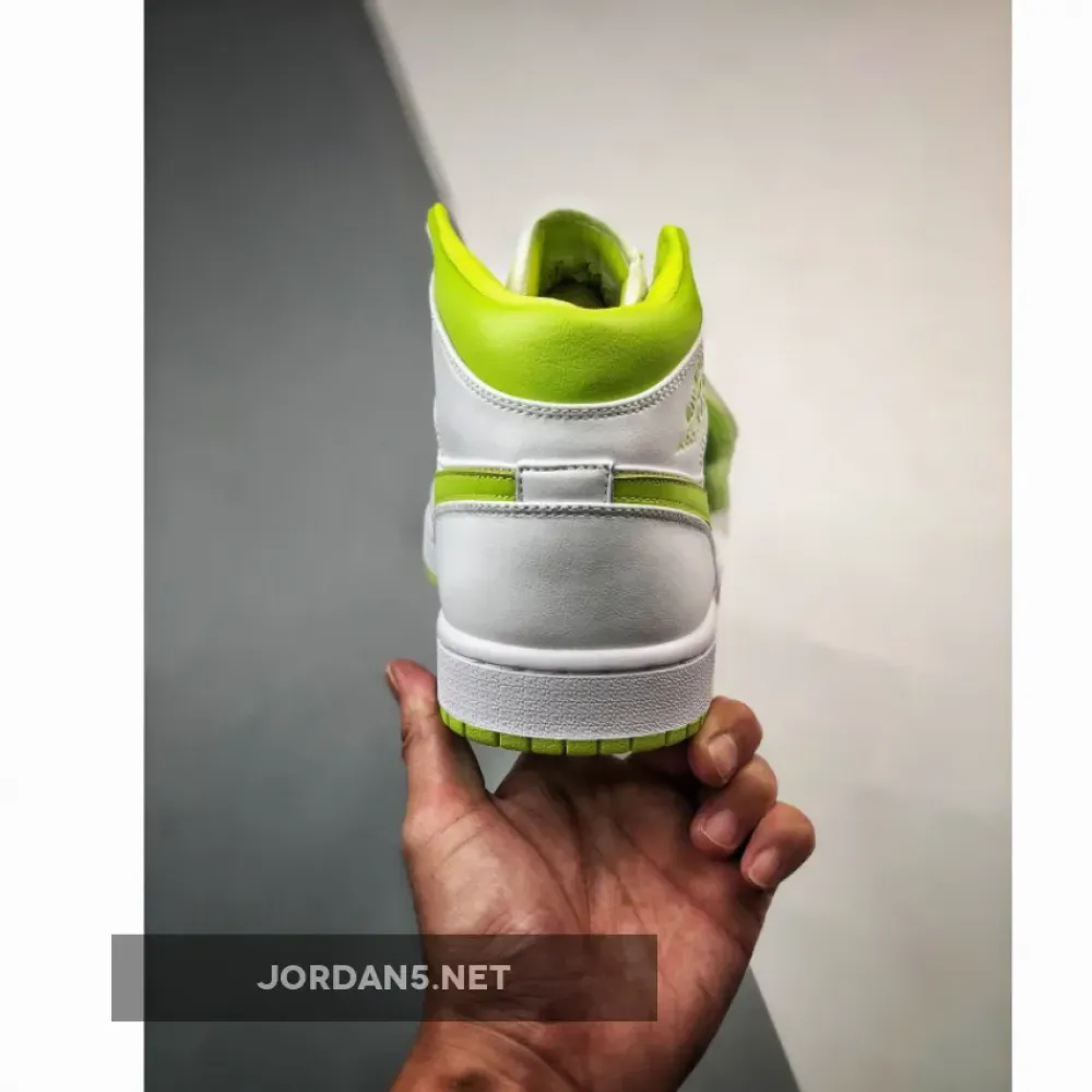 Air Jordan 1 Mid White/Lime  BQ6472-131