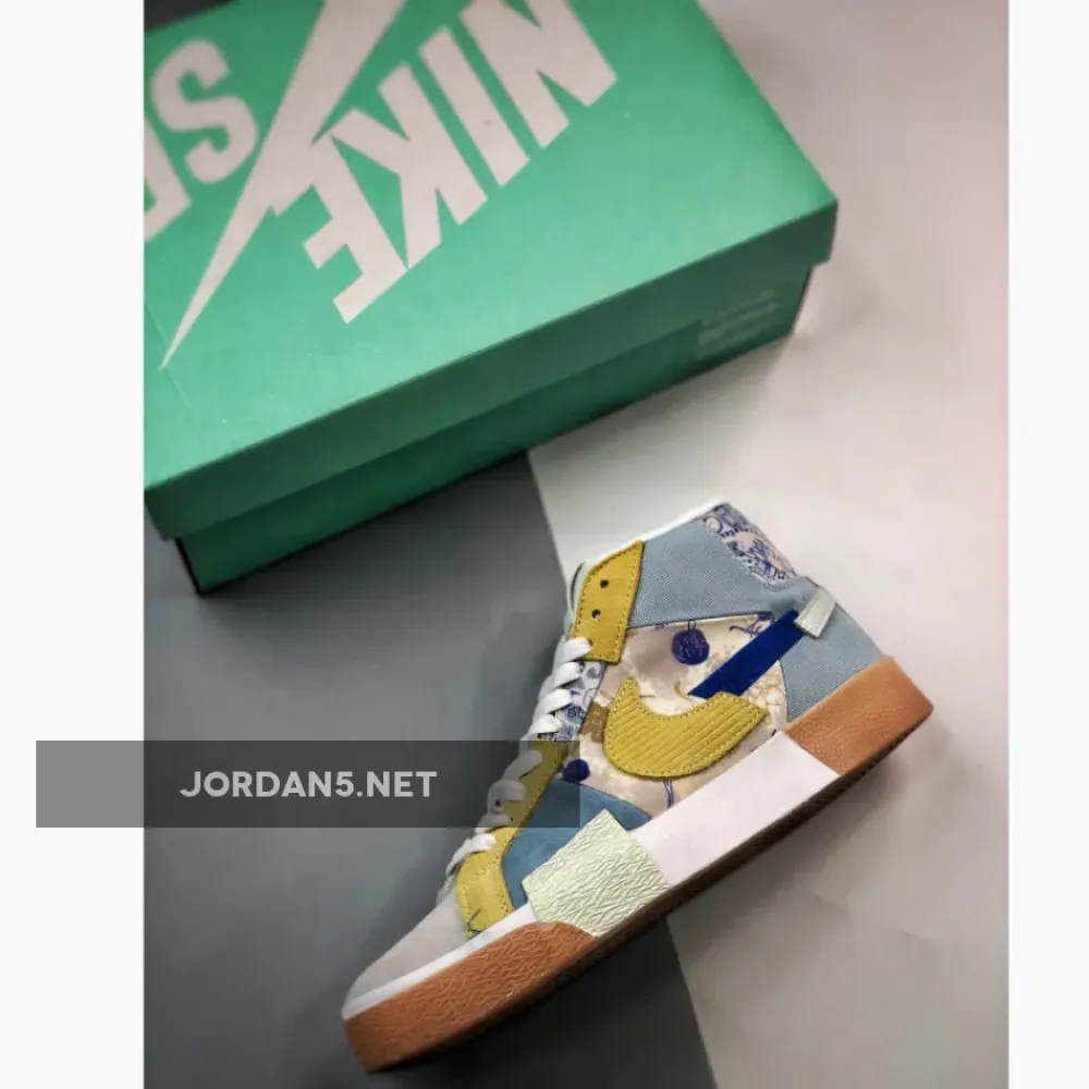 Nike SB Blazer Mid Boarder Blue/Celery/Barely Green/Racer Blue DM0859-400