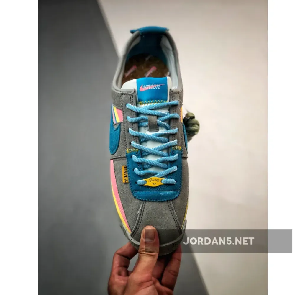 Union X Nike Cortez Blue/Pink-Yellow-Grey  DR1413-002