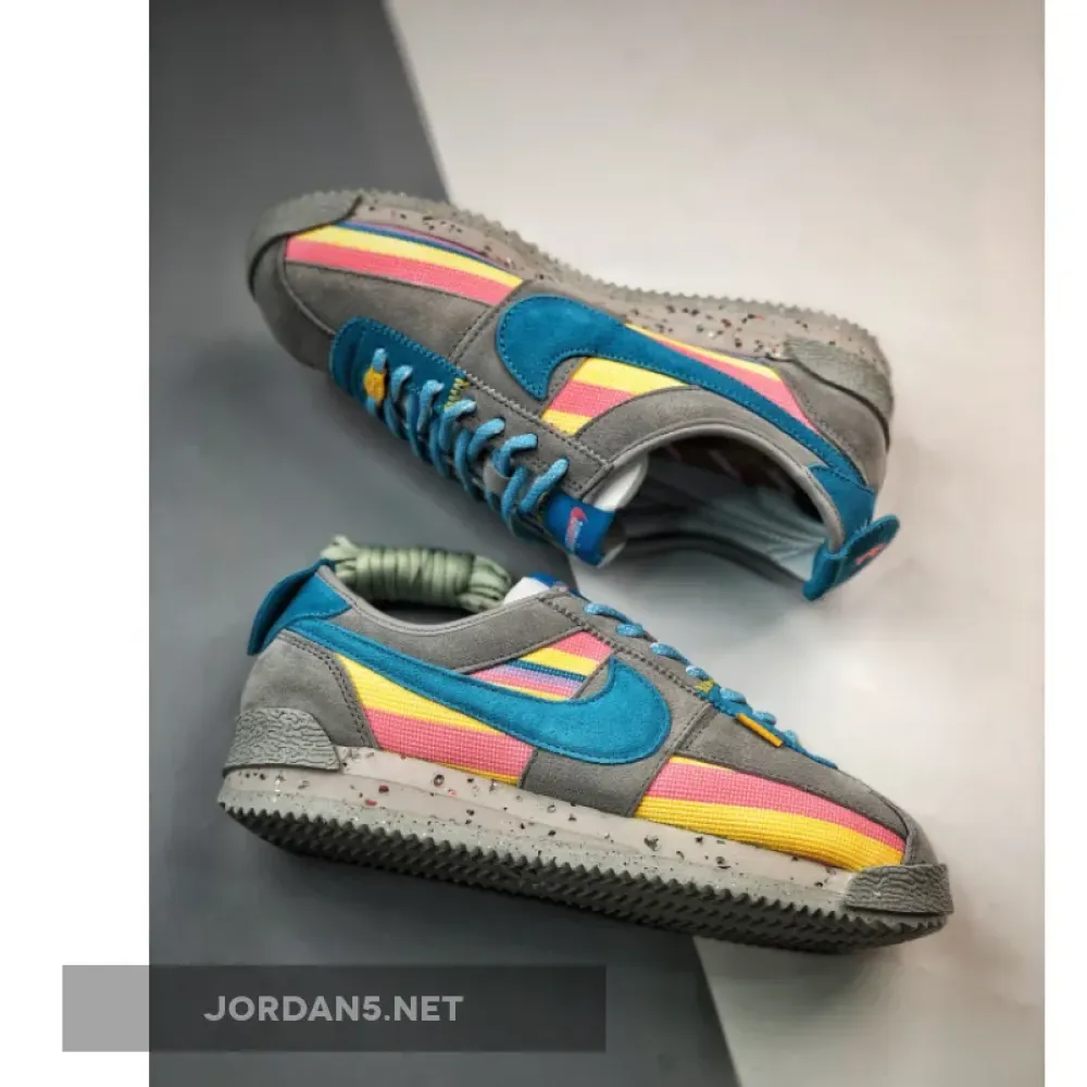 Union X Nike Cortez Blue/Pink-Yellow-Grey  DR1413-002