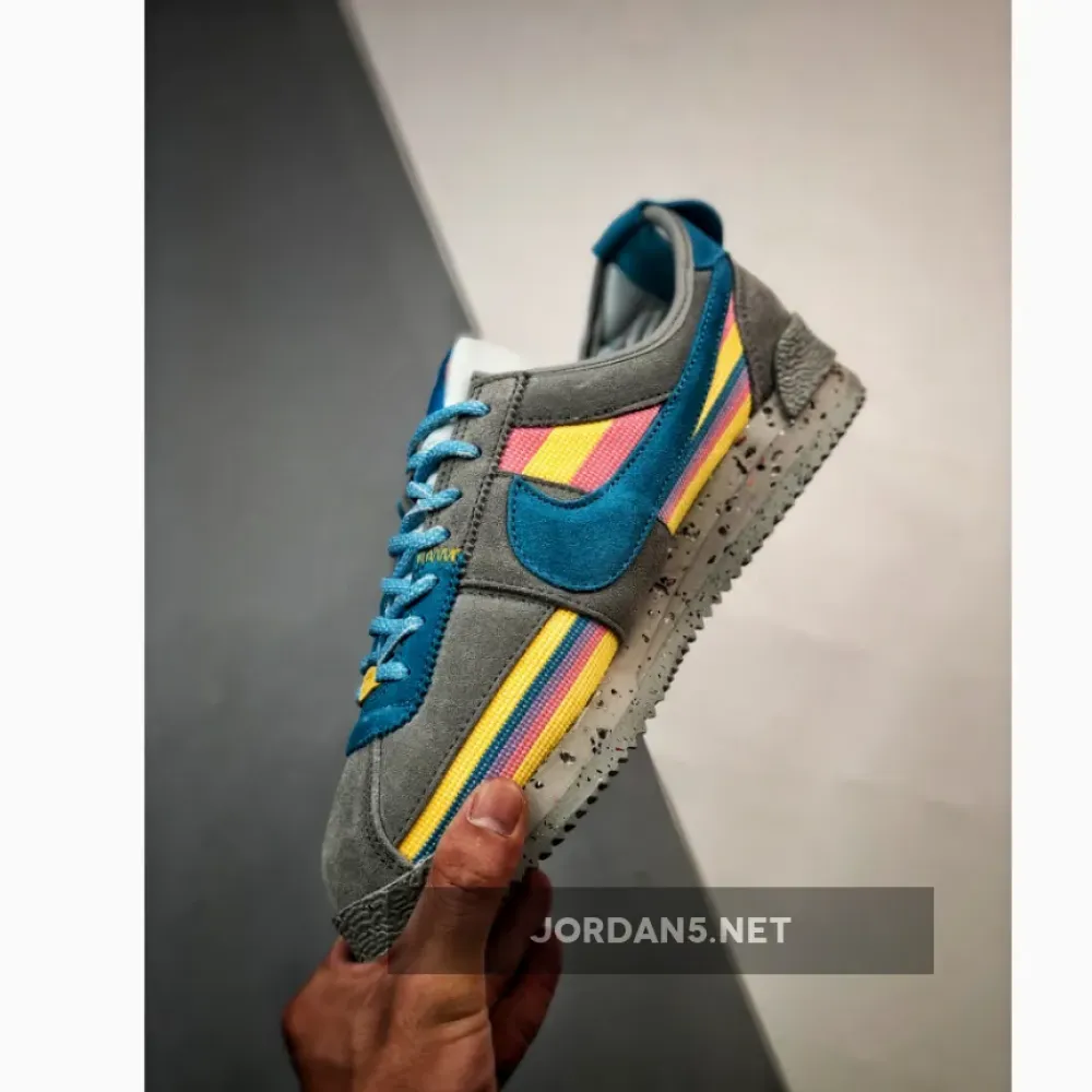 Union X Nike Cortez Blue/Pink-Yellow-Grey  DR1413-002